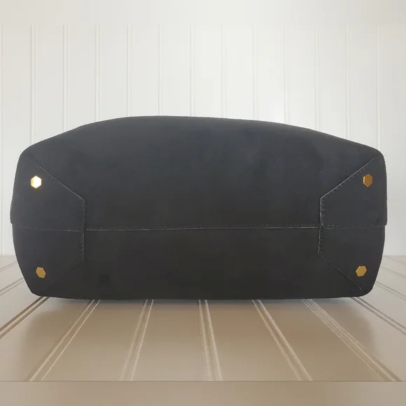 House of Harlow 1960 Black Suede Luxe Satchel NWT - Picture 7 of 9